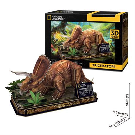 3D пазл CubicFun National Geographic Dino Трицератопс (DS1052h) - фото 5