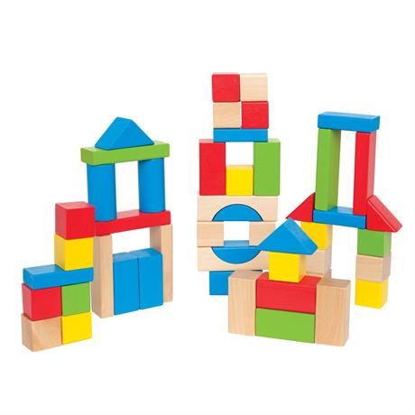 Набор деревянных блоков Hape цветные (E0409) - фото 4