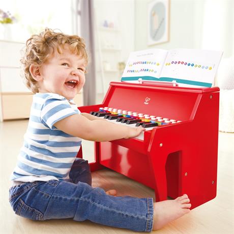 Дитяче піаніно Hape 25 клавіш з підсвіткою червоний (E0628) - фото 1