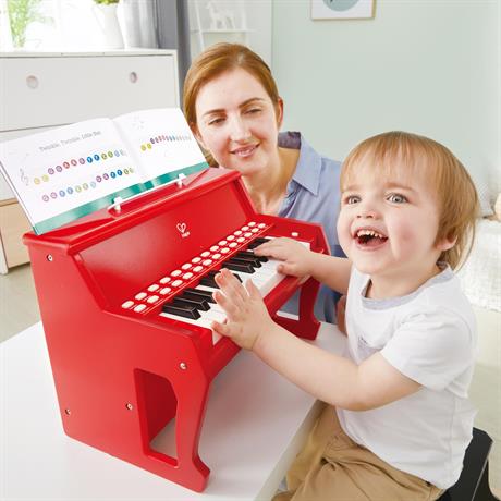Детское пианино Hape 25 клавиш с подсветкой красный (E0628) - фото 2