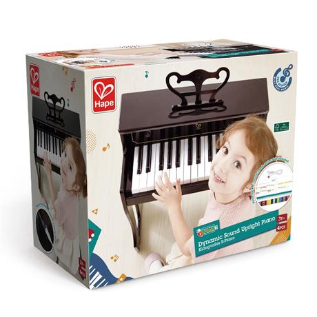 Детское пианино Hape 30 клавиш со стульчиком и подсветкой черный (E0631) - фото 5