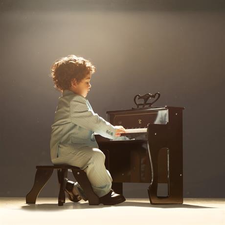 Детское пианино Hape 30 клавиш со стульчиком и подсветкой черный (E0631) - фото 7