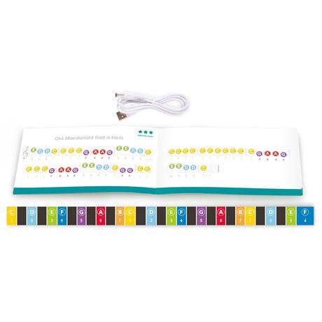 Детское пианино Hape 30 клавиш со стульчиком и подсветкой черный (E0631) - фото 8