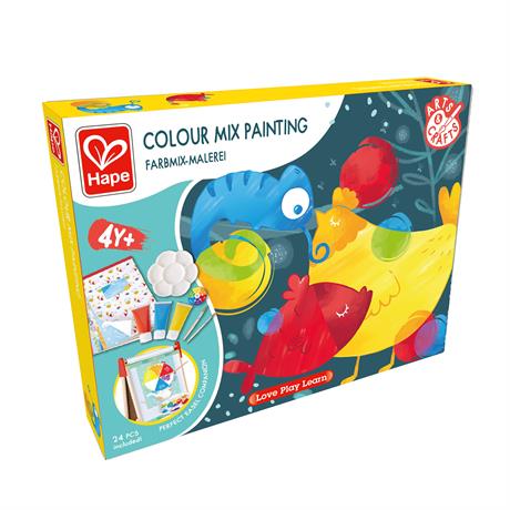 Набір для малювання Hape Змішування кольорів із фарбами та пензлями (E1069) - фото 5