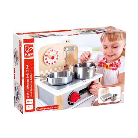 Детская плита Hape с грилем и посудой (E3151) - фото 6