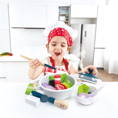 Детский кухонный набор Hape Посуда с продуктами (E3198) - фото 2