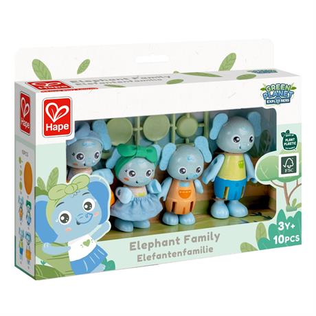 Деревянный набор Hape Семья слоников (E3527) - фото 1