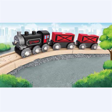 Набор для игрушечной железной дороги Hape Товарный поезд (E3717) - фото 9