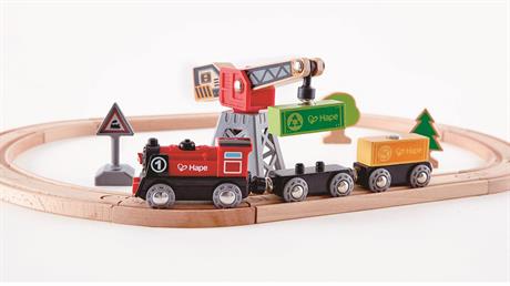 Іграшкова залізниця Hape Доставка вантажів 19 ел. (E3731) - фото 10