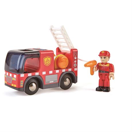 Іграшковий пожежний автомобіль Hape з сиреною (E3737) - фото 1