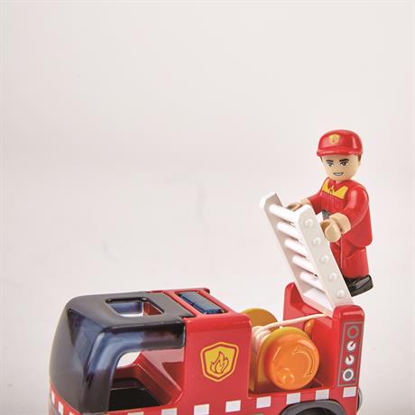 Игрушечная пожарная машина Hape с сиреной (E3737) - фото 0