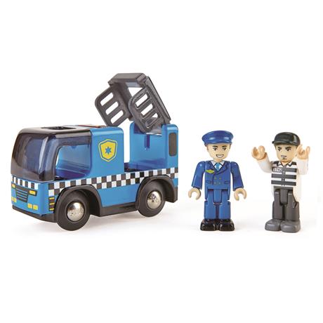 Іграшковий поліцейський автомобіль Hape з фігурками (E3738) - фото 2