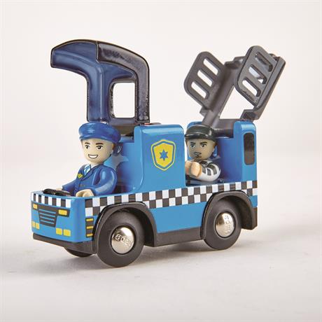 Іграшковий поліцейський автомобіль Hape з фігурками (E3738) - фото 0