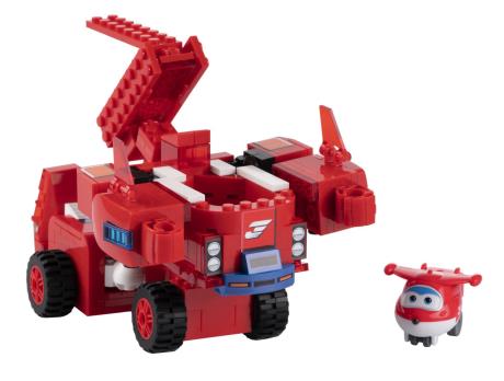 Трансформер-конструктор Super Wings Wise Blocks Buildable Transforming Vehicle Джетт 2 в 1 (EU385005) - фото 0