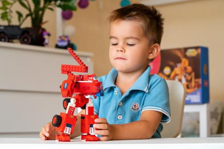 Трансформер-конструктор Super Wings Wise Blocks Buildable Transforming Vehicle Джетт 2 в 1 (EU385005) - фото 0