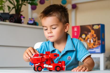 Трансформер-конструктор Super Wings Wise Blocks Buildable Transforming Vehicle Джетт 2 в 1 (EU385005) - фото 0