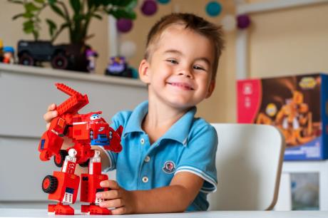 Трансформер-конструктор Super Wings Wise Blocks Buildable Transforming Vehicle Джетт 2 в 1 (EU385005) - фото 0