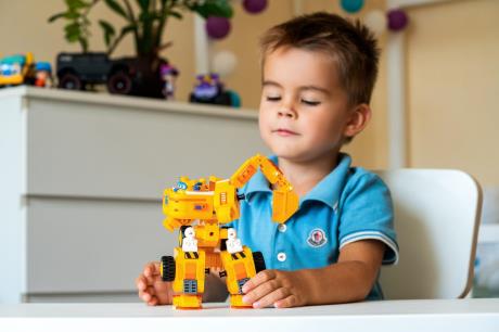 Трансформер-конструктор Super Wings Wise Blocks Buildable Transforming Vehicle Донні 2 в 1 (EU385007) - фото 0