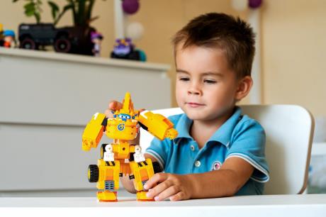 Трансформер-конструктор Super Wings Wise Blocks Buildable Transforming Vehicle Донні 2 в 1 (EU385007) - фото 0