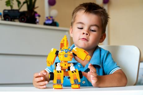 Трансформер-конструктор Super Wings Wise Blocks Buildable Transforming Vehicle Донні 2 в 1 (EU385007) - фото 0
