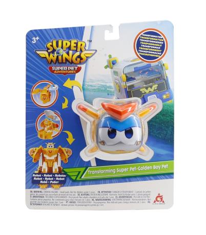Трансформер Super Wings Transforming Super Pet Золотий хлопчик-улюбленець (EU770644) - фото 0