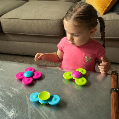 Набор прорезывателей-спиннеров с присосками Fat Brain Toys Whirly Squigz, 3 шт.  (F210ML) - фото 3