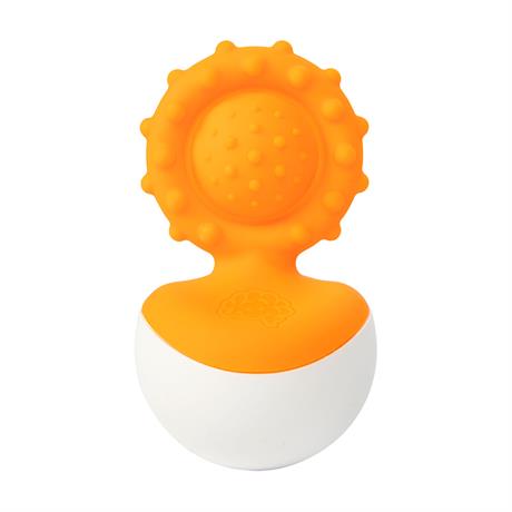 Прорезыватель-неваляшка Fat Brain Toys dimpl wobl оранжевый  (F2172ML) - фото 0