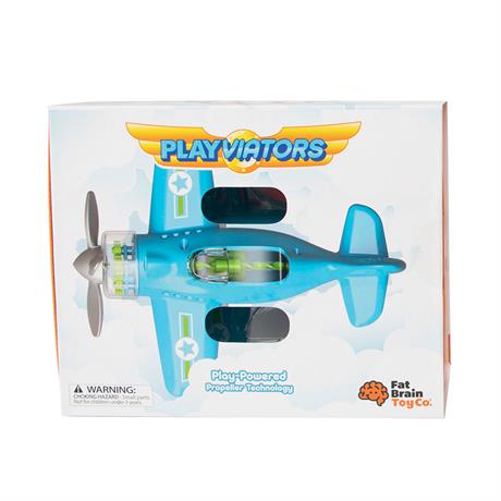 Іграшковий літак Крутись пропелер Fat Brain Toys Playviator блакитний  (F2262ML) - фото 1