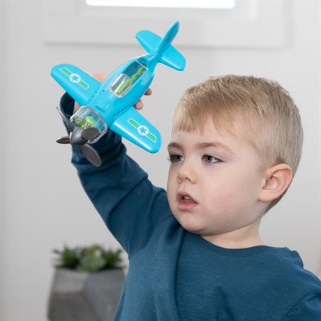 Игрушечный самолет Крутись пропеллер Fat Brain Toys Playviator голубой  (F2262ML) - фото 3