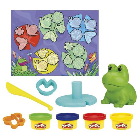 Набор для творчества Play-Doh Лягушки и цвета с пластилином (F6926) - фото 0