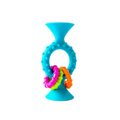 Прорезыватель-погремушка на присосках Fat Brain Toys pipSquigz Loops оранжевый (FA165-1) - фото 6