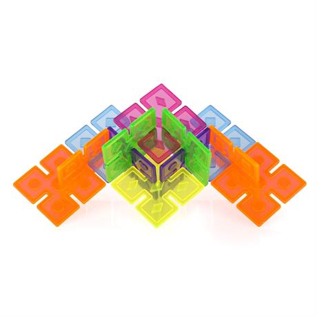 Конструктор Guidecraft Interlox Squares Квадраты, 96 деталей (G16835) - фото 3