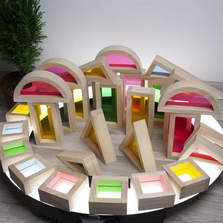 Кубики Guidecraft Block Play Велика веселка, 14 см, 30 шт. (G3016) - фото 5