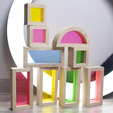 Кубики Guidecraft Block Play Велика веселка, 14 см, 30 шт. (G3016) - фото 9