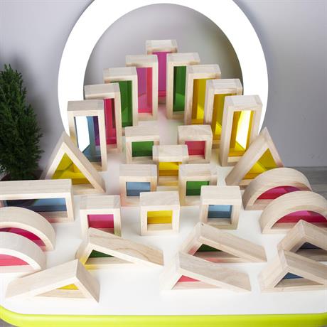 Кубики Guidecraft Block Play Велика веселка, 14 см, 30 шт. (G3016) - фото 10