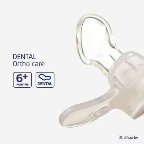 Пустушка силіконова Difrax Dental Night світиться у темряві з 6 міс. (GL800) - фото 0