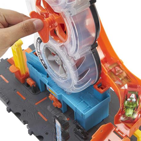 Трек Hot Wheels City Головокружительные трюки в шиномонтаже (HDP02) - фото 4