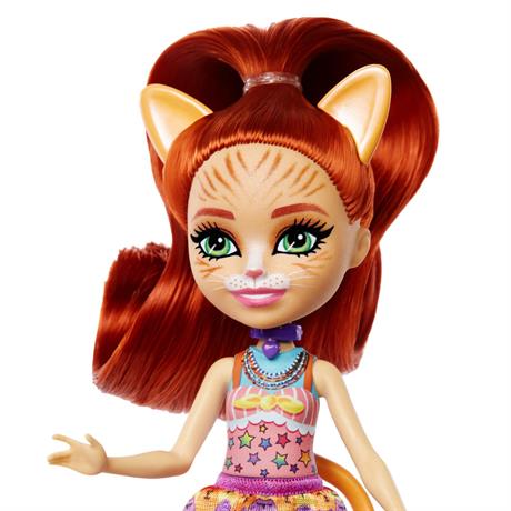Кукла Enchantimals Рыженькая кошечка Тарла 15 см с питомцем (HHB91) - фото 4