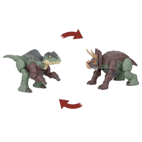 Ігрова фігурка Jurassic World Діно-трансформер з фільму Світ Юрського періоду Гіганотозавр-Насутоцератопс (HPD33-HPD34) - фото 1