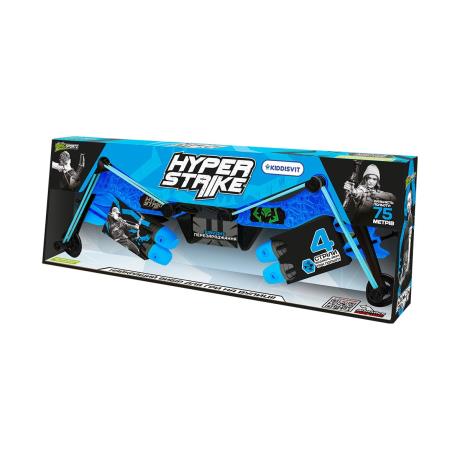 Лук для игры Zing Hyper Strike синий 4 стрелы (HS470B) - фото 6