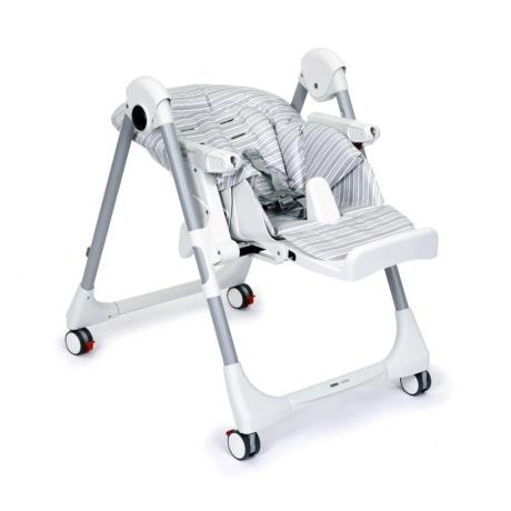 Стульчик для кормления Peg-Perego Prima Pappa Follow Me серый в полоску (IH01000000RIG56) - фото 4