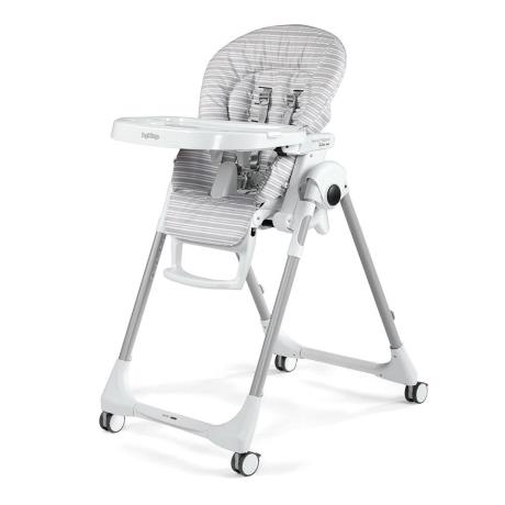Стульчик для кормления Peg-Perego Prima Pappa Follow Me серый в полоску (IH01000000RIG56) - фото 0