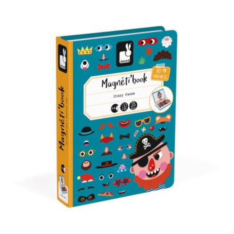 Магнітна книга Janod Смішні обличчя хлопчик (J02716) - фото 0