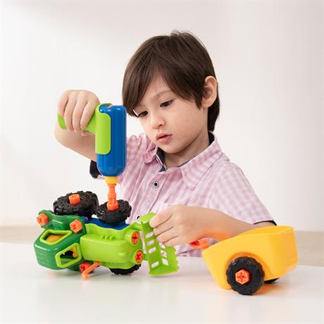 Набор для сборки Edu-Toys Трактор с инструментами 29 деталей (JS030) - фото 4