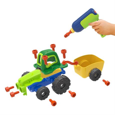 Набор для сборки Edu-Toys Трактор с инструментами 29 деталей (JS030) - фото 6