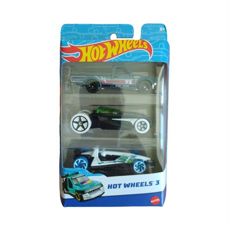 Набор машинок Hot Wheels 3 шт. 1:64 серый, черный, белый (K5904-19) - фото 0