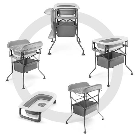Столик для сповивання з ванночкою Kinderkraft Bubbly Grey (KABUBB00GRY0000) - фото 2