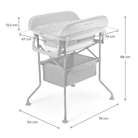 Столик для сповивання з ванночкою Kinderkraft Bubbly Grey (KABUBB00GRY0000) - фото 3