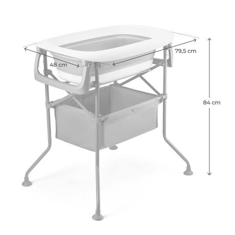 Столик для сповивання з ванночкою Kinderkraft Bubbly Grey (KABUBB00GRY0000) - фото 4