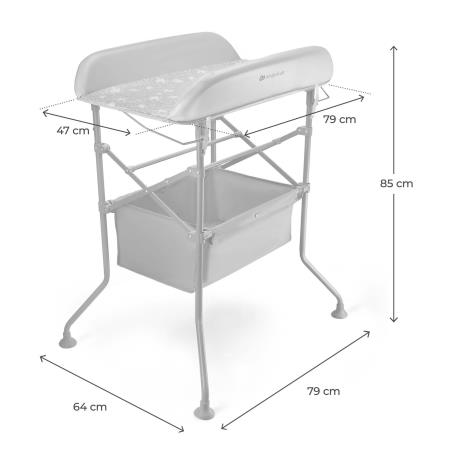 Столик для сповивання з ванночкою Kinderkraft Bubbly Grey (KABUBB00GRY0000) - фото 5